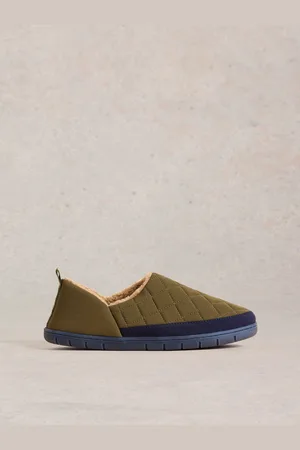 White Stuff Green Nylon Puffer Slippers AU 12 (EU 47)