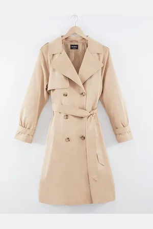 Threadbare Brown Raglan Trench Coat AU 8