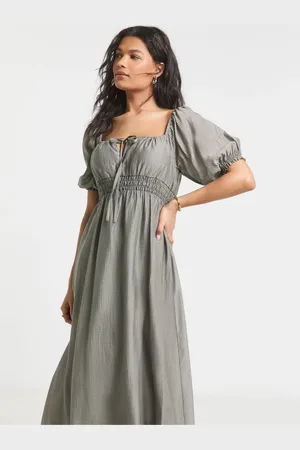 Simply Be Shirred Milkmaid Midi Dress AU 20