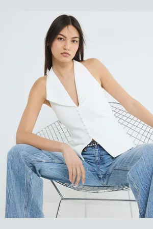 River Island White Halter Neck Trainers XL