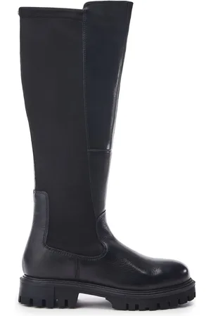 Moda In Pelle Palapi Knee High Leather Long Black Boots AU 6 (EU 37)