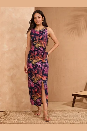 Love & Roses Jersey Midi Dress AU 12