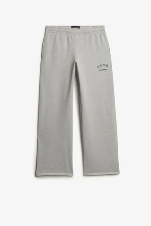 Superdry Grey Athletic Essential Wide Leg 100% Cotton Joggers AU 12