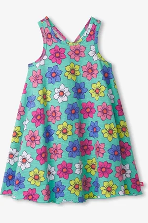 Hatley 100% Cotton Happy Flowers Trapeze Dress 10 Years (140cm)