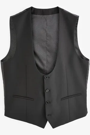 Skopes Black Milan Scoop Slim Fit Suit Waistcoat 42 R