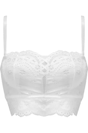 Pour Moi White Swoon Strapless Longline Bra 36 DD