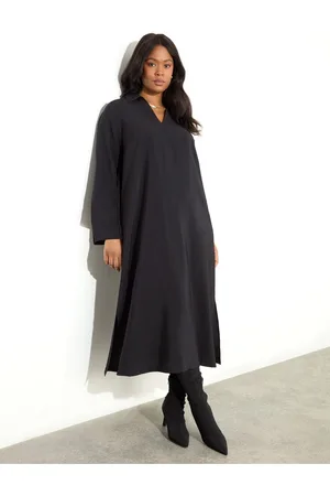 Live Unlimited London Collared Midaxi Dress With Notch Sleeves AU 28