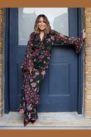 Love & Roses Petite Tierd Ruffle Midi Dress AU 18