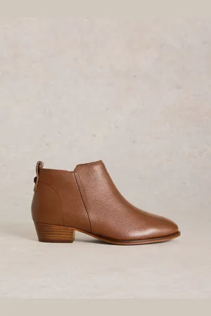White Stuff Brown Willow Leather Ankle Boots AU 5.5 (EU 36)