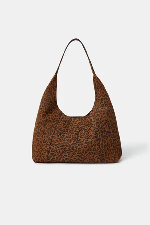 Accessorize Animal Leopard Print Suede Shoulder Bag One