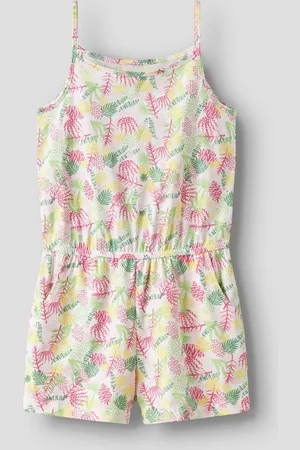 NAME IT White Floral Printed Playsuit 10 Years (140cm)