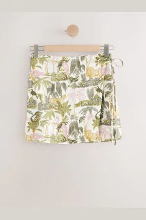 Next Linen Rich Wrap Mini Skirt AU 22 R