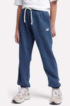 New Balance Blue Kids French Terry Small Logo Joggers 8