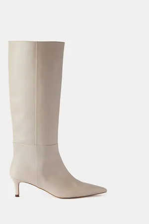 mint&berry Cream Leather Long Knee High Boots AU 5 (EU 36)