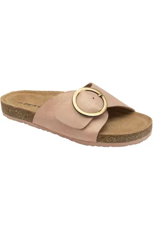Dunlop Pink Ladies Single Large Buckle Footbed Sandals AU 10 (EU 41)