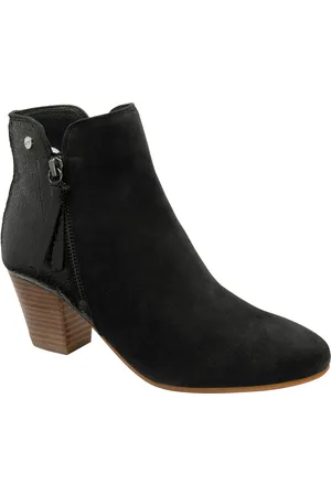Ravel Black Suede Heeled Ankle Boots AU 7 (EU 38)