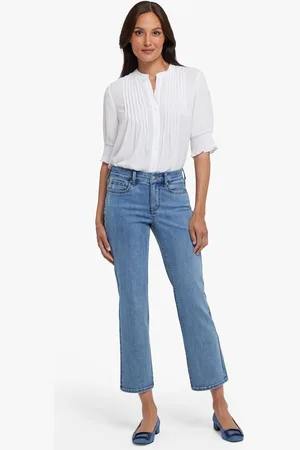 NYDJ Blue Marilyn Straight Ankle Jeans AU 10