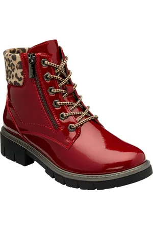 Lotus Red Patent Ankle Boots AU 6 (EU 37)