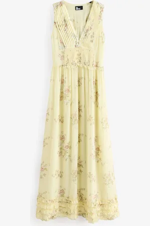 The Kooples V-Neck Sheered Waist Floral Midi Dress 12