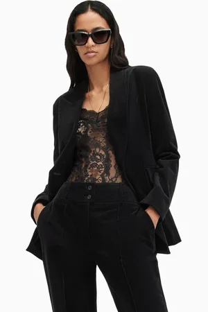 AllSaints AllSaints Black Sevenh Cord Blazer AU 10