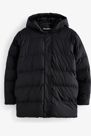 Threadbare Black Hooded Padded Jacket 16