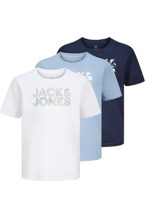 JACK & JONES Crew Neck Logo White T-Shirts 3 Pack 8 Years (128 cm)