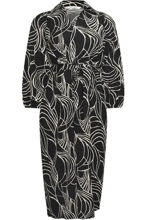 Evans Linear Print Jersey Crepe Dress AU 30-32