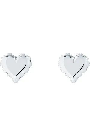 Ted Baker Silver Tone SERSY: Crystal Sparkle Heart Stud Earrings One