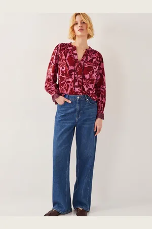 Monsoon Pink Aimee Floral Print Jersey Blouse XXL