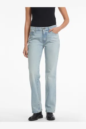 Guess Light Blue Denim Mid Rise Straight Leg Jeans 34W x 31L (UK 34 R)