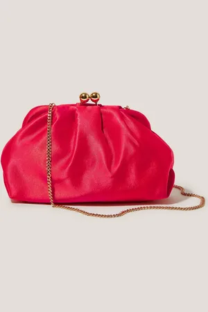 Monsoon Red Rhian Satin Clutch Bag one