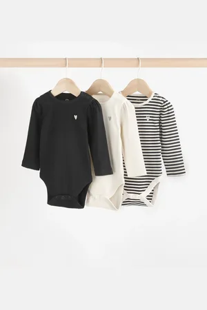 Next Black/White Baby Bodysuits 3 Pack 6
