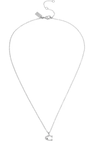 Coach Silver Tone Signature C Starter Necklace One