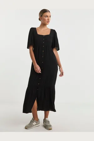 Simply Be Crinkle Button Through Maxi Dress AU 10