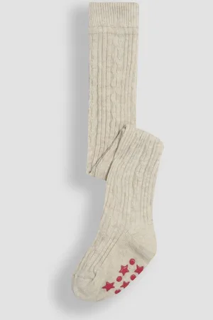 JoJo Maman Bébé Neutral Cable Ribbed Tights 3