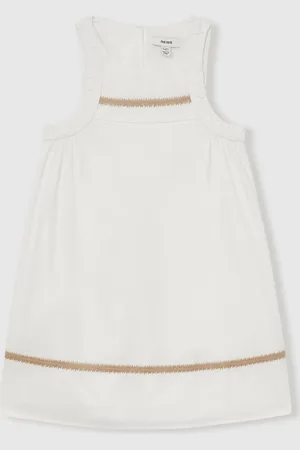 Reiss Rosie Plaited Trim Sleeveless Dress 8