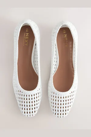 Next Forever Comfort Leather Round Toe Weave Low Block Courts Heels AU 6 (EU 37)