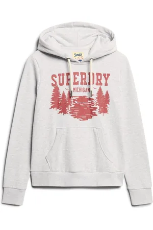 Superdry Flake Grey Marl Lo-Fi Outdoor Graphic Hoodie AU 10