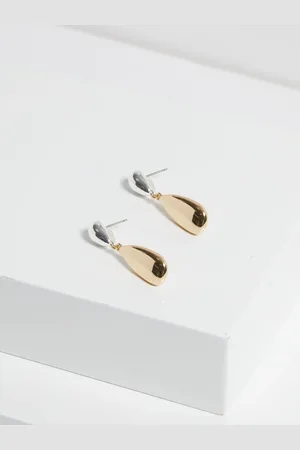 Jon Richard Metallic Tone Polished Drop Earrings One