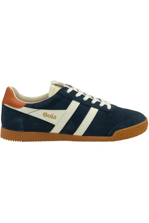Gola Blue Mens Elan Suede Lace-Up Trainers uk6eu39