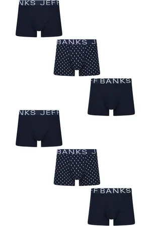 Jeff Banks Blue Low Rise Fashion Dot Trunks L
