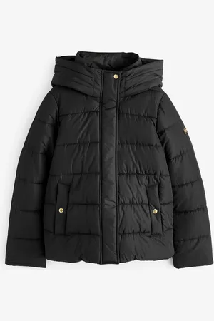 Barbour Black Barron Boxy Baffle Quilt Puffer Jacket 10