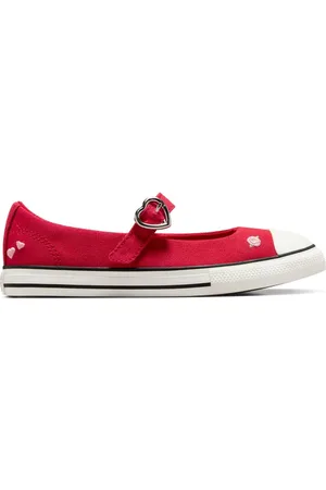 Converse Red Junior Hearts Chuck Taylor Dainty Mary Jane Trainers AU 11 (EU 29)