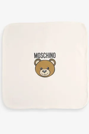 Moschino Cream Logo Baby 100% Cotton Blanket One