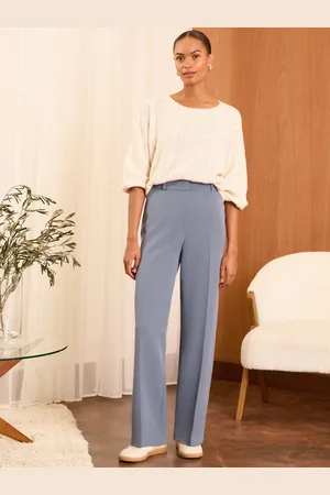 Love & Roses Grey High Waist Wide Leg Tailored Trousers AU 14