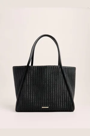 Lipsy London Black Large Weave Shopper Bag One