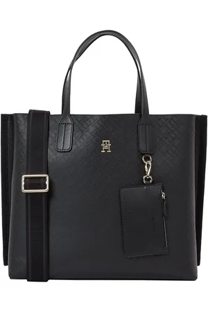 Tommy Hilfiger Black Satchel Mono Bag One