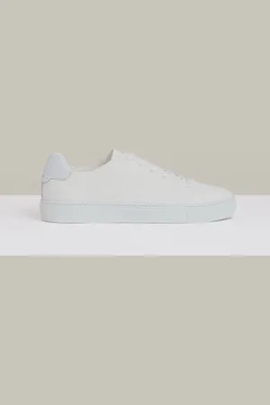 Reiss White Finley Knit Knitted Low Top Trainers AU 9 (EU 43)
