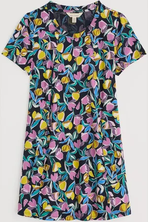 Seasalt Cornwall Black Multi Screenprint Jersey A-Line Tunic AU 20