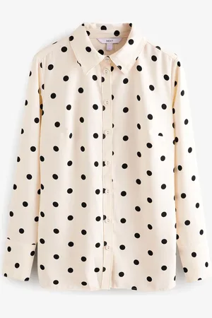 Next Crepe Long Sleeve Button Down Shirt AU 16 Petite